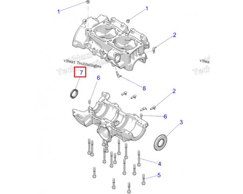 5416911 Сальник Коленвала Для Polaris 5412798, 5414096, 5416075