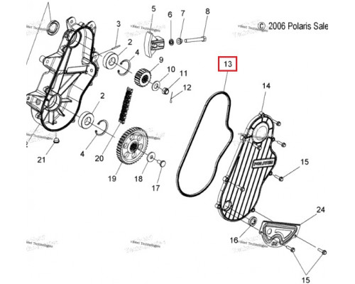 SM-03348 SPI Прокладка Крышки КПП Для Polaris 5812755