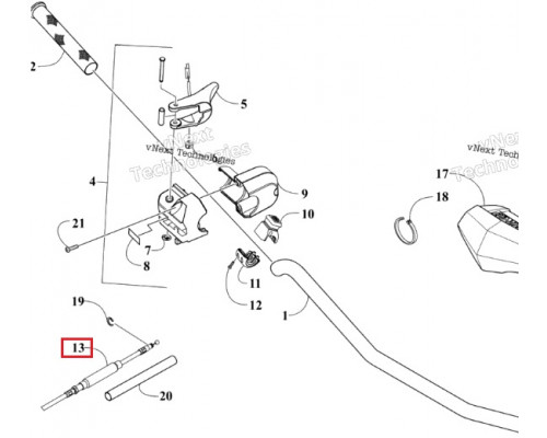 SM-05282 SPI Тросик Газа Для Arctic Cat 0687-248