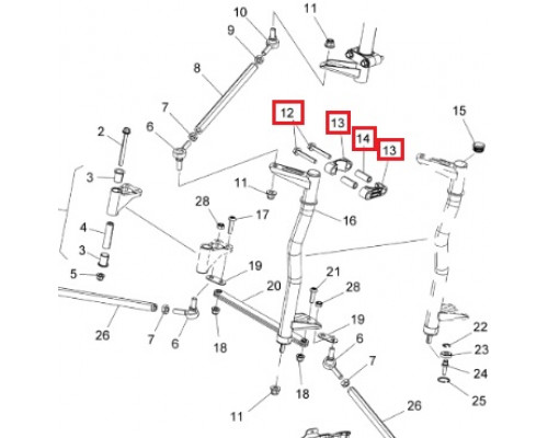 SM-08762 SPI Жесткое Крепление Рулевой Колонки Для Polaris AXYS 5137796, 5451227, 7519242