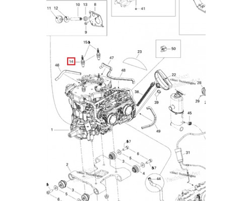 4172 NGK Свеча Зажигания BR8ECS Для Ski Doo SDI 512060029