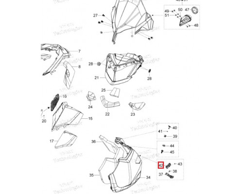 517304497 Опора Боковой Панели Для Ski Doo