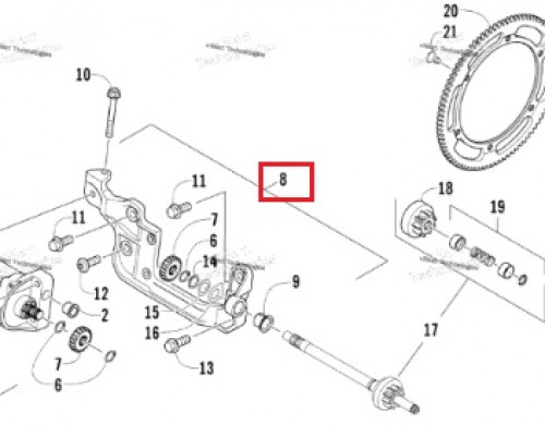0745-361 Кронштейн Электростартера Для Arctic Cat