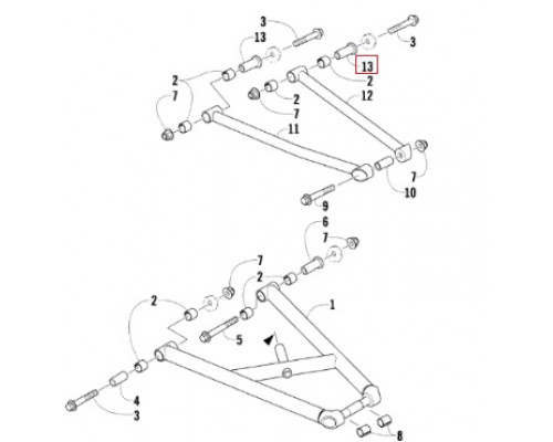 2603-634 Втулка Верхнего Рычага Для Arctic Cat