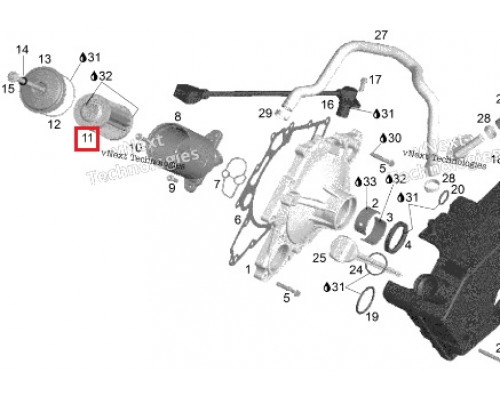 SC-OT244 MIZASHI Фильтр Масляный Для Ski Doo 420956740, 420956741, 711956740