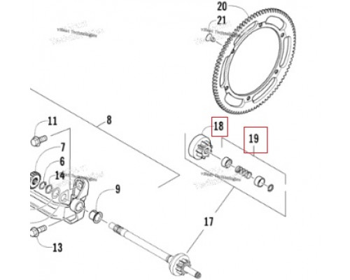 SM-01338I SPI Бендикс Электростартера Для Arctic Cat 0645-686, 0745-398