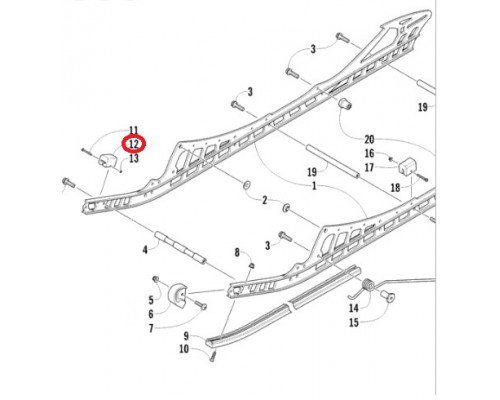 0104-631 Передний Демпфер Полоза Гусеницы Для Arctic Cat