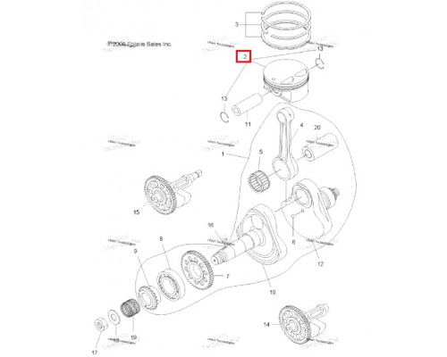 NA-50011-2 Namura Поршень +0,5 мм Для Polaris 3090175, 3090177
