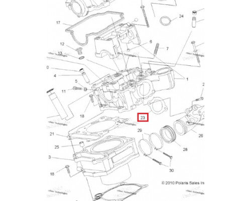 S410427010004 ATHENA Прокладка Впускного Коллектора Для Polaris SPORTSMAN 550 3090144