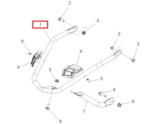 SM-12494 SPI Бампер Передний Черный Для Polaris 1018417, 1016459-458, 5335801