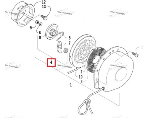 SM-11016 SPI Ремкомплект Ручного Стартера Для Arctic Cat 3006-457