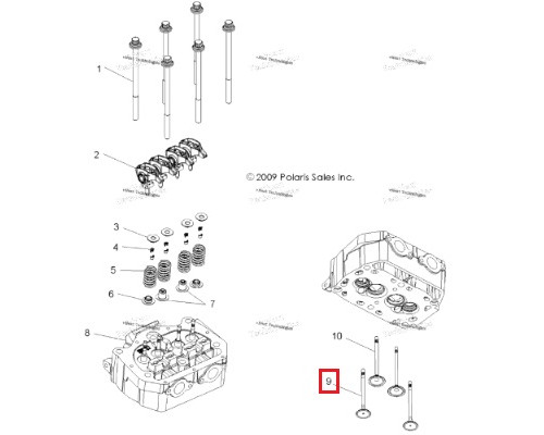 AU-09195E SPI Выпускной Клапан Двигателя Для Polaris 800 5137264, 5136258, 5134662