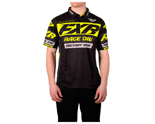 Футболка Поло FXR Race Division Tech Black/Hi Vis 191350-1065 (3XL)