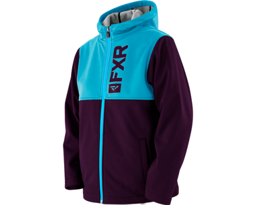 Детская толстовка FXR Helium Softshell Plum/Sky Blue 201520-8253 
