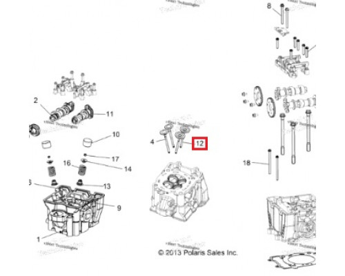 AU-09190E SPI Выпускной Клапан Двигателя Для Polaris 3022349, 3022135
