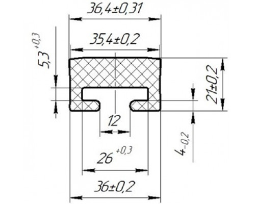 3008 CENTERPLAST Склиз Графитовый 129.5 СМ Для РМ Тайга C40200503, C40200503-С