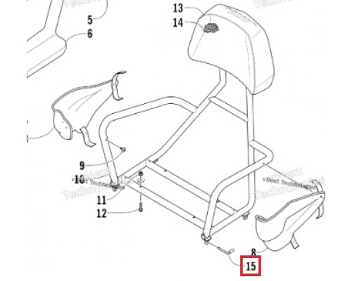 0541-447 Штифт Багажника Для Arctic Cat BearCat