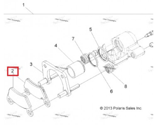AT-05019 SPI Тормозные Колодки Для Polaris 2202413, 1910514, 1910672, 2202097
