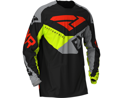 Джерси FXR PODIUM MX Black/Grey/Hi Vis/Nuke Red L