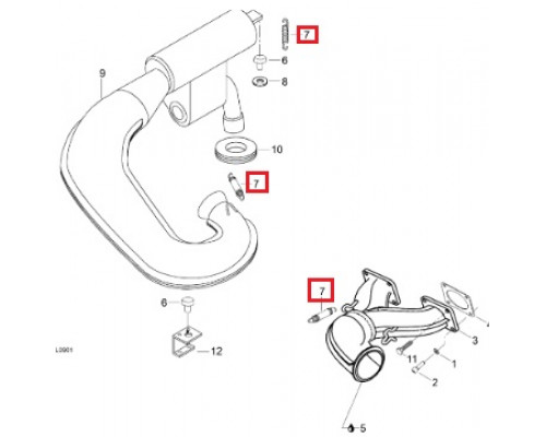 02-106-02 SPI Пружина Крепления Глушителя Для Ski Doo Skandic 420938795