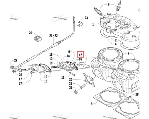 SM-09660 SPI Лопатка RAVE Клапана Для Arctic Cat 800 3007-875