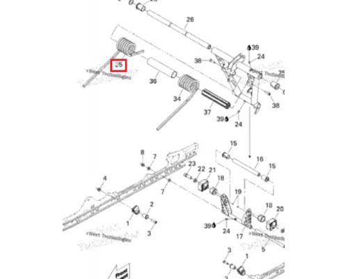 SM-04352R-1 SPI Пружина Задней Подвески Правая Для Ski Doo 503191612