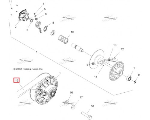 UA448 CARLISLE ремень вариатора для Polaris 3211123, 3211160, 3211153