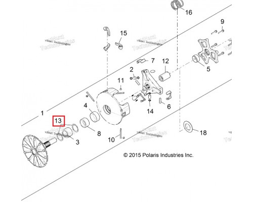 7556893 Шайба Обгонного Подшипника Ведущего Вариатора Для Polaris RZR