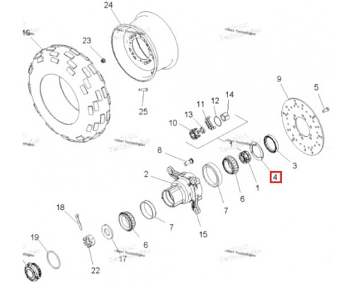 5211148 Пластина фрикционная Polaris 6*6 передних хабов 5211148