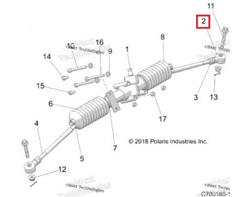 AT-08752 SPI Рулевой Наконечник Для Polaris 7519854, 7547333, 7556099, 7661203, 2205058, 7061189