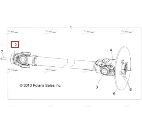 YO101CA CALTRIC Хвостовик Переднего Кардана Для Polaris 3260133, 3260101, 3235618