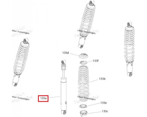 706003033 Задний амортизатор Can Am G2 706003033