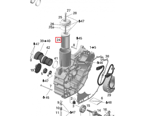 006-560 WSM Фильтр Масляный Для Ski Doo 420956741, 420956740, 711956740