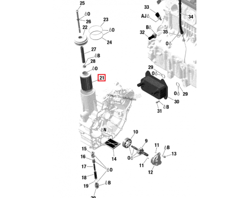 006-561 WSM Фильтр Масляный Для Ski Doo 420956743, 420956741, 420956740, 711956740, 420956744