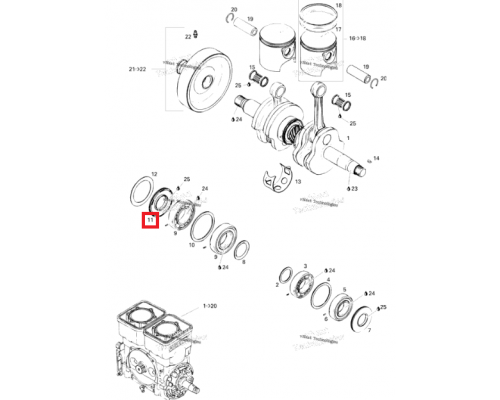 009-780T WSM Cальник Коленвала Для Ski Doo 290831952, 420831950, 420831952, 290831950