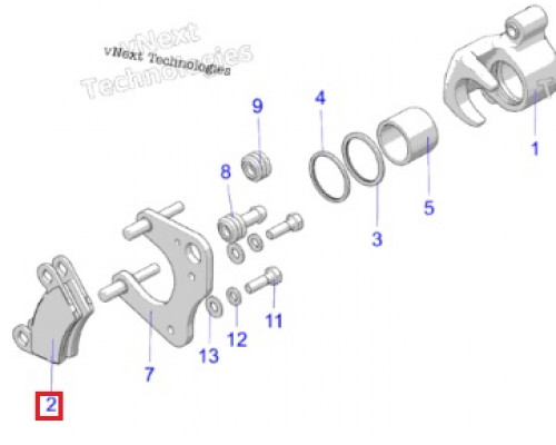 AT-05019F SPI Тормозные Колодки Для Polaris 2202413, 1910514, 1910672, 2202097