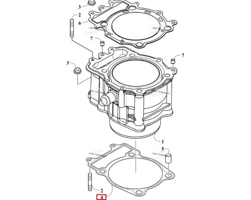 q-000013 Kost Gasket Прокладка Цилиндра Для Arctic Cat 700 0830-111