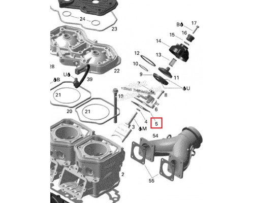 sn-000021 Kost Gasket Прокладка RAVE Клапана Для Ski Doo 420931542