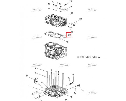 sn-000074 Kost Gasket Прокладка Стальная Под Головку Двигателя Для Polaris 0451940