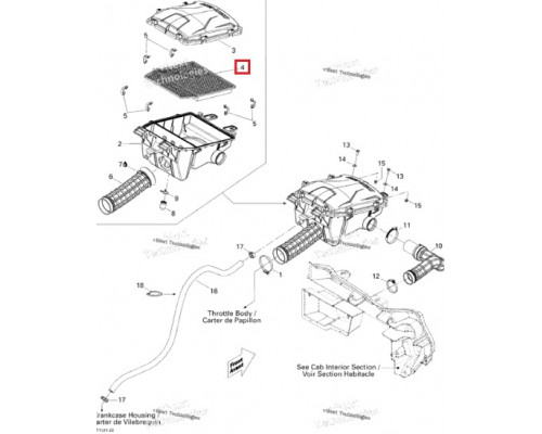 MP-707800327 MAX POWER Фильтр Воздушный Для BRP Can Am COMMANDER, MAVERICK 707800327