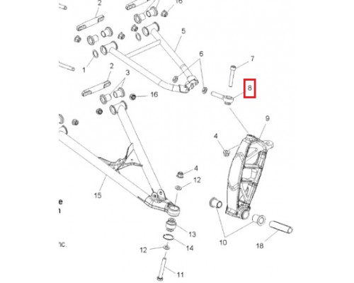 SM-08404 SPI Шаровая Опора Верхнего Рычага Для Polaris 7061167, 7547428, 7547464