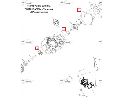 10-721230 SPI Ремкомплект Помпы Для Polaris 5811627, 3610067, 3514311