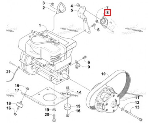 0608-496 Подушка Двигателя Для Arctic Cat