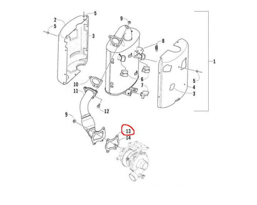 2612-701 Прокладка Выхлопной Системы Для Arctic Cat M1100 Turbo