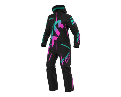 Комбинезон Женский FXR CX без утеплителя Black/Mint-E Pink Fade 222926-1054 (2)