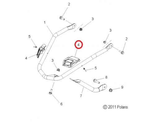 5438627 Заглушка Бампера Левая Для Polaris