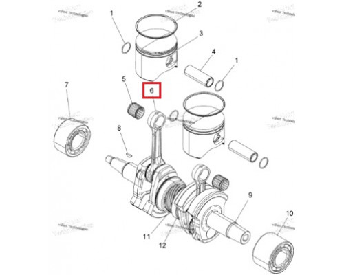 SM-09342-1 SPI Шатун Для Polaris 2205580, 2205687, 2206470