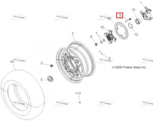 AT-06904A SPI Шпилька Колесная 4 ШТ Для Polaris 7518671