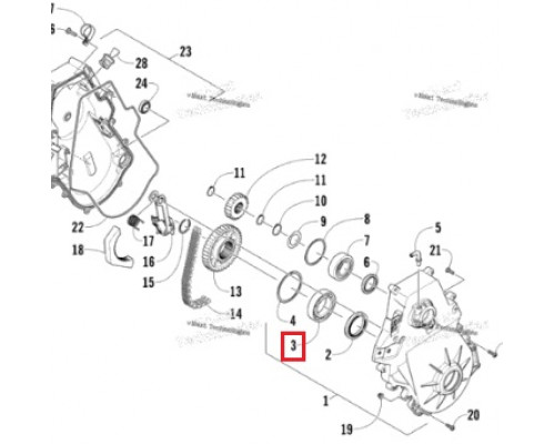 BK-B-140 SPI Подшипник Коробки Передач Для Arctic Cat 2602-281