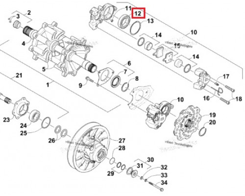 BK-B-188 SPI Подшипник Для Arctic Cat 2602-198